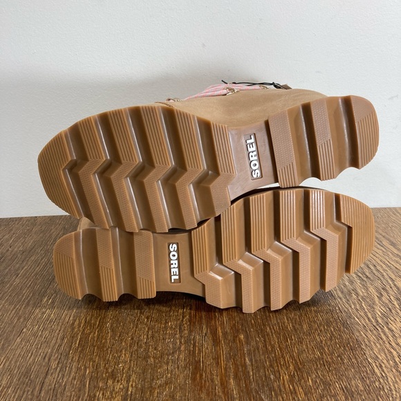 NEW Sorel Joan of Arctic Wedge lll Lace Cozy Bootie Womens Size 7.5 Tawny Buff - Picture 12 of 13